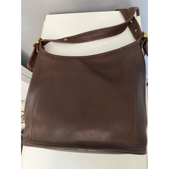 Coach 9816 Vintage Legacy Slim Duffle Brown Leather Crossbody Bucket Bag Medium - Picture 5 of 11